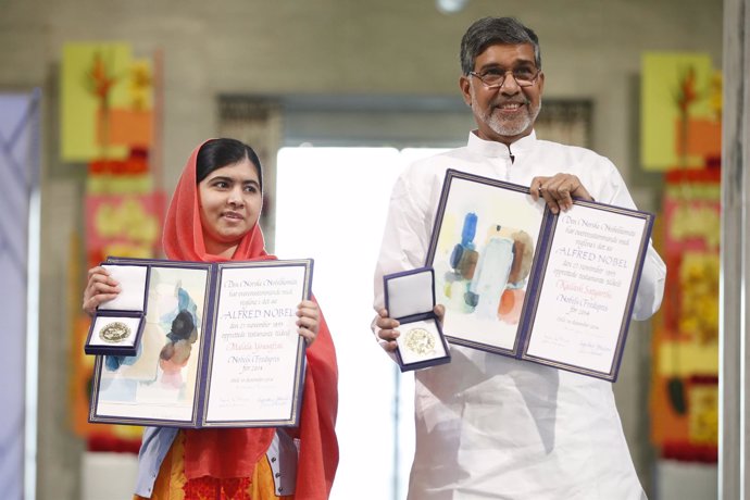 Malala Yousafzai y  Kailash Satyarthi