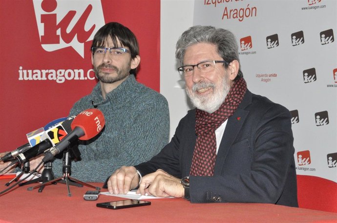 Adolfo Barrena y Álvaro Sanz, de IU-Aragón. 