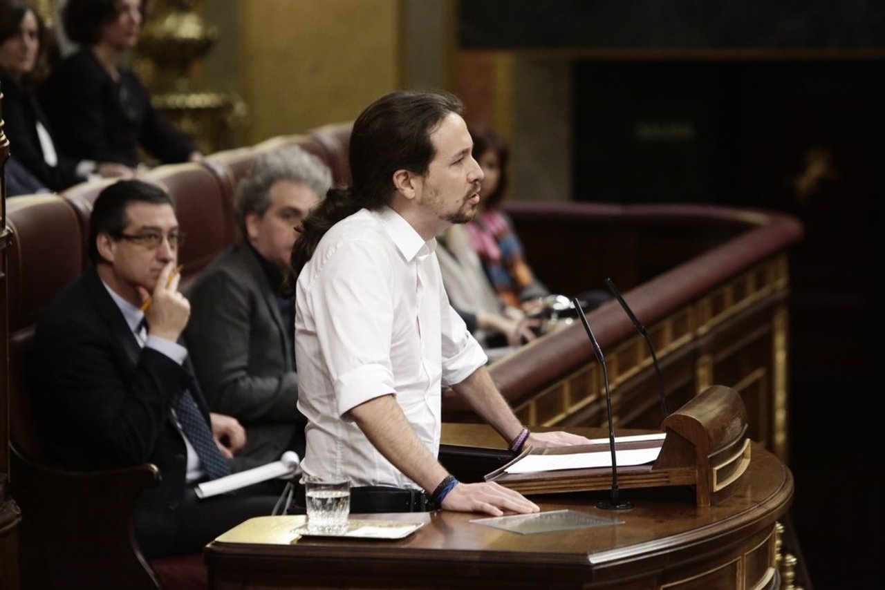 Pablo Iglesias desde la Tribuna del Congreso 