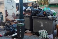 Sólo la mitad de los servicios mínimos acaba su tarea en el primer día de huelga de Limasa