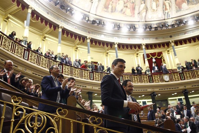 Pedro Sánchez en el discurso de investidura