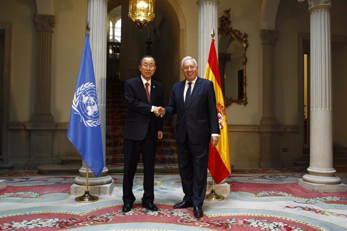 José Manuel García Margallo recibe a Ban Ki-Moon