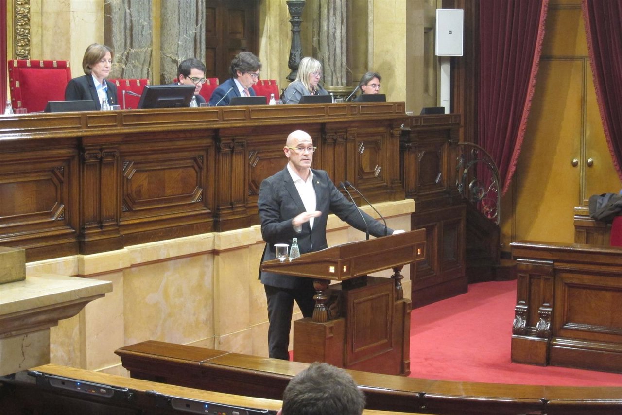 Raül Romeva, en el Parlament