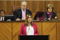 Susana Díaz: IU "camina detrás de Podemos al cementerio político"