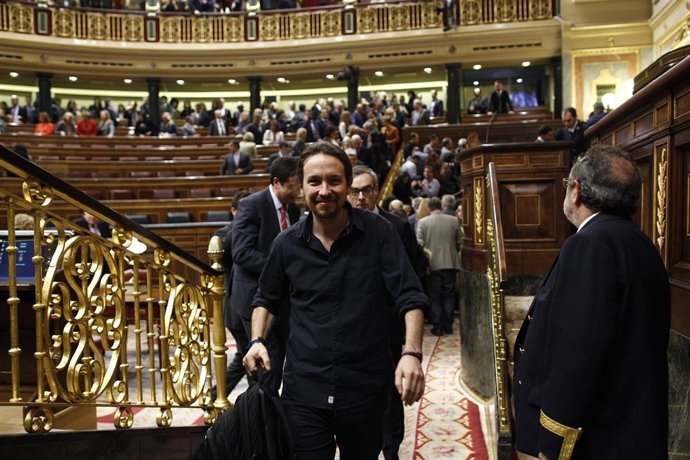 Pablo Iglesias en el discurso de investidura de Sánchez