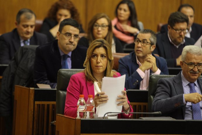 Susana Díaz, en el Parlamento de Andalucía