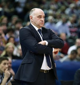 El entrenador del Real Madrid, Pablo Laso, en la Copa del Rey