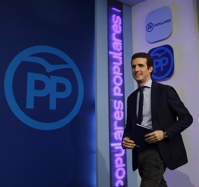 Pablo Casado en rueda de prensa