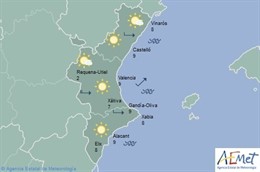 Predicción del tiempo para este viernes 4 de marzo en la Comunitat