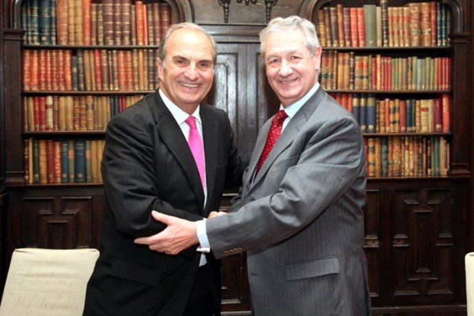 Joaquim Gay de Montellà (pte.Fomento del Trabajo) y Jorge Lasheras (pte Ceje)