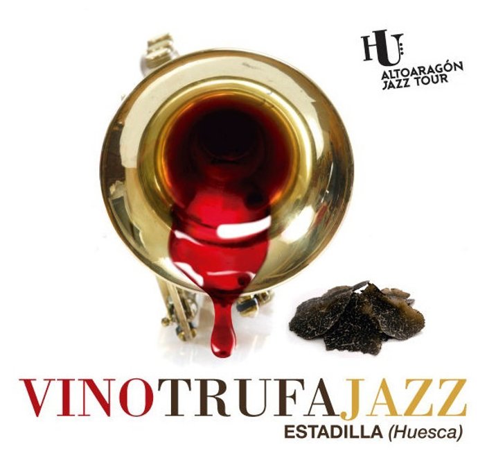 Cartel anunciador del festival VinoTrufaJazz de Estadilla