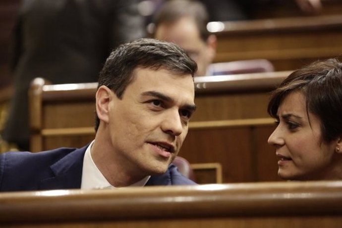 Pedro Sánchez, en un momento del debate de su investidura