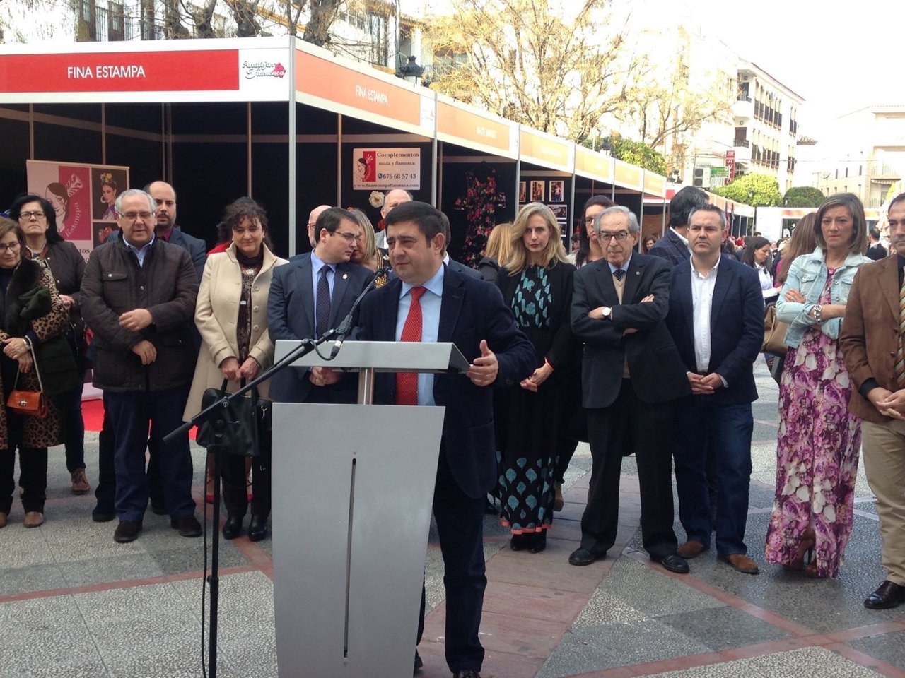 Francisco Reyes en la inaguración de 'Andújar Flamenca'