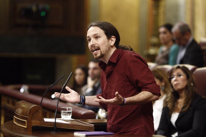 Pablo Iglesias en la segunda sesión de investidura de Sánchez