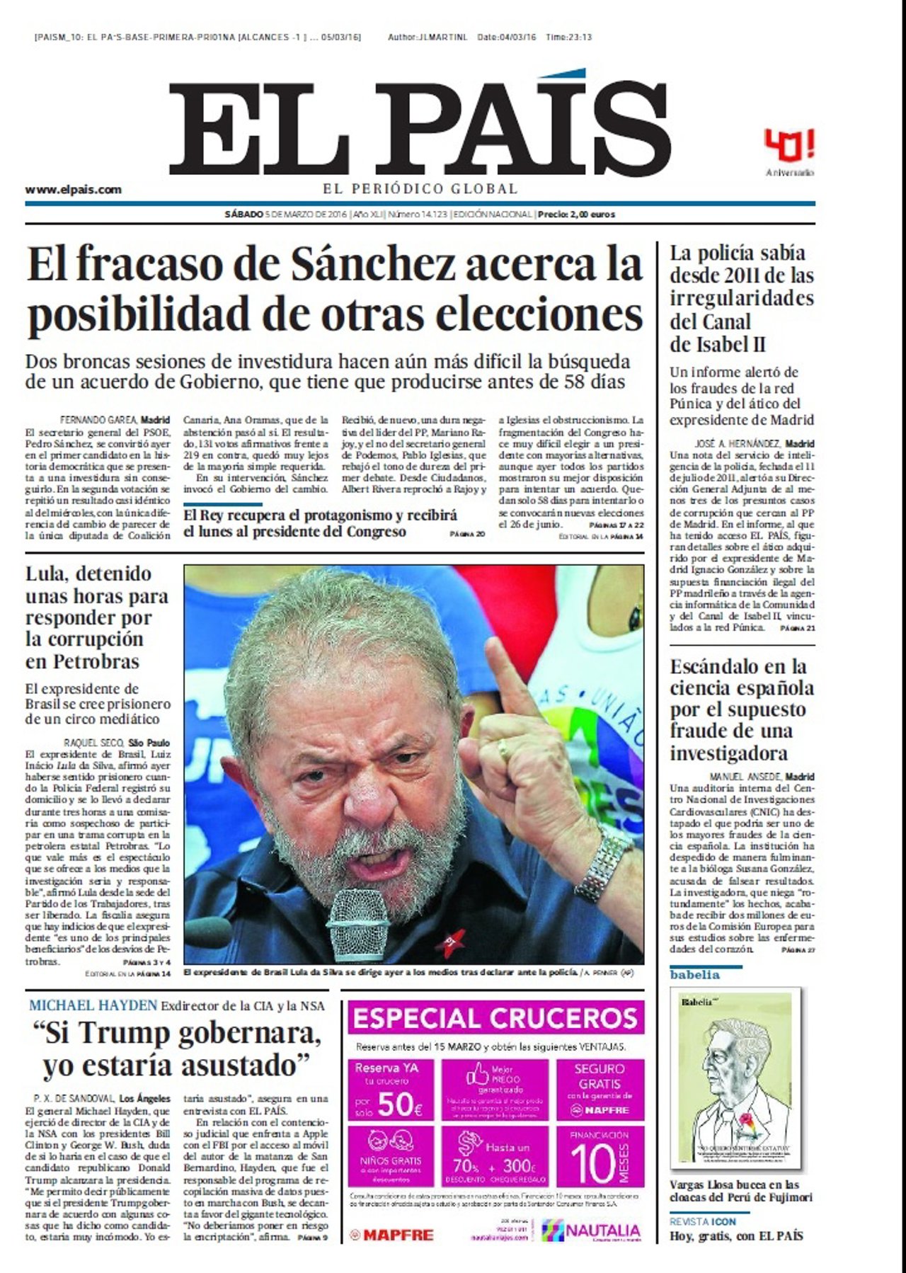 Portada El País