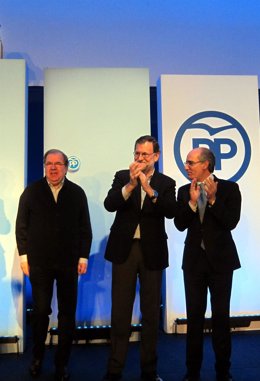 Mariano Rajoy con Herrera e Iglesias