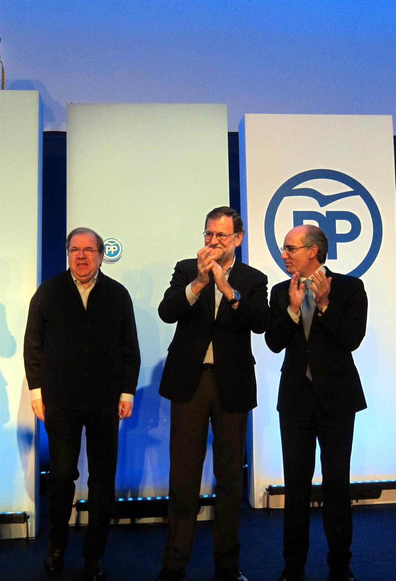 Mariano Rajoy con Herrera e Iglesias