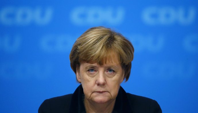 La canciller alemana, Angela Merkel, durante el congreso de la CDU