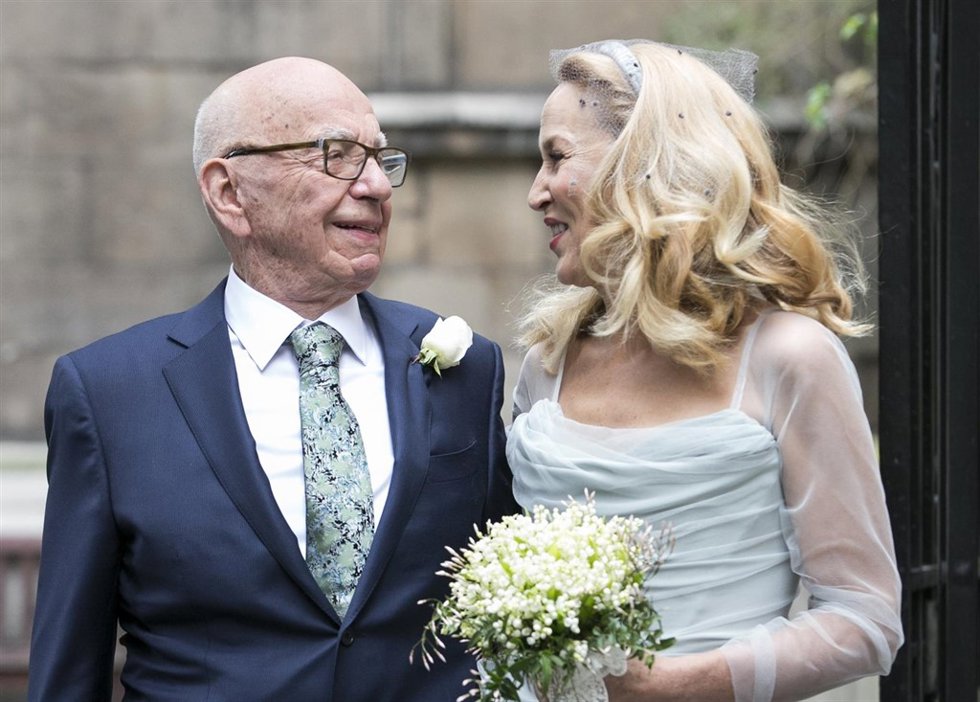 RUPERT MURDOCH Y JERRY HALL/GETTY