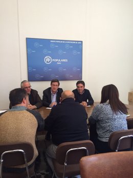 Reunión del PP con sindicatos de la Diputación de Jaén