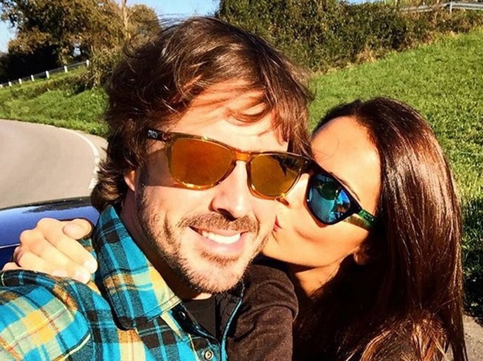 Lara Álvarez y Fernando Alonso, juntos en Asturias