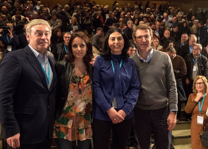 Barreiro, Levy, Candia y Feijóo en el congreso del PP de Lugo