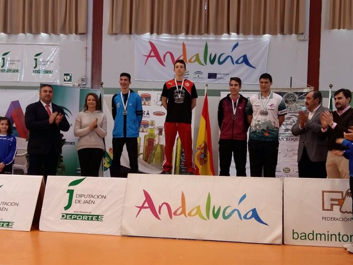 Entrega de premios en Campeonato de Andalucía de Bádminton