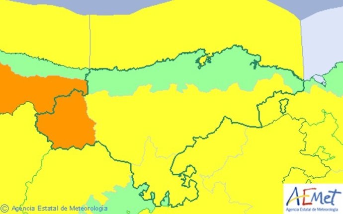 Mapa de alertas para este lunes