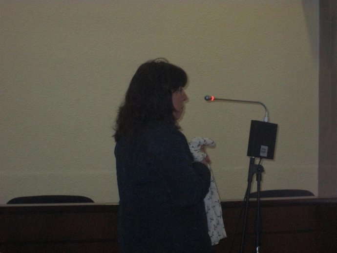 La acusada durante su declaración