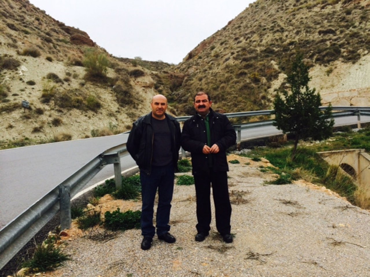 José Castro con el alcalde de Hinojares, Marón Martínez