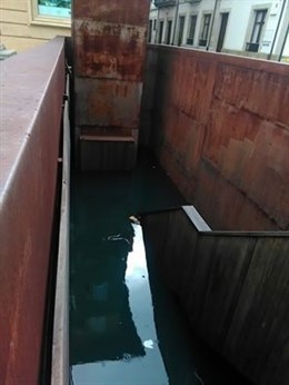 Inundación en el Teatro Riera