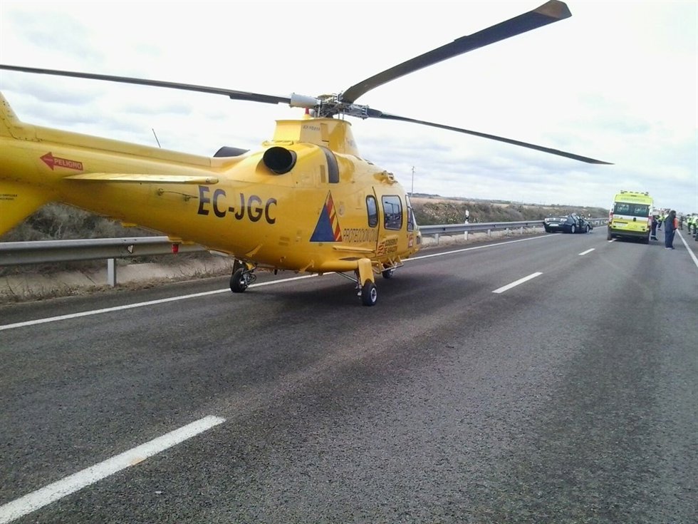 El accidente ha ocurrido en la N-232 en Fuentes de Ebro 