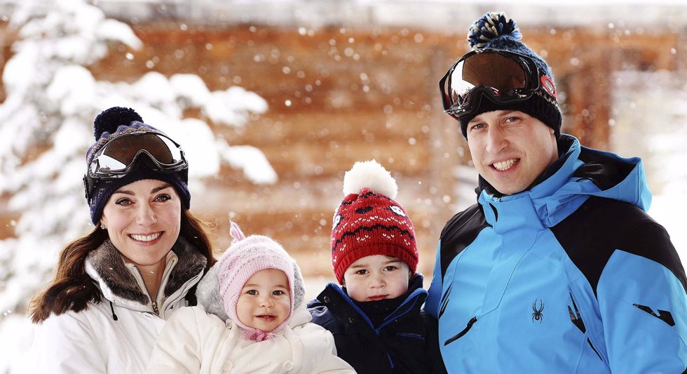 Los Duques de Cambridge de vacaciones familiares en la nieve