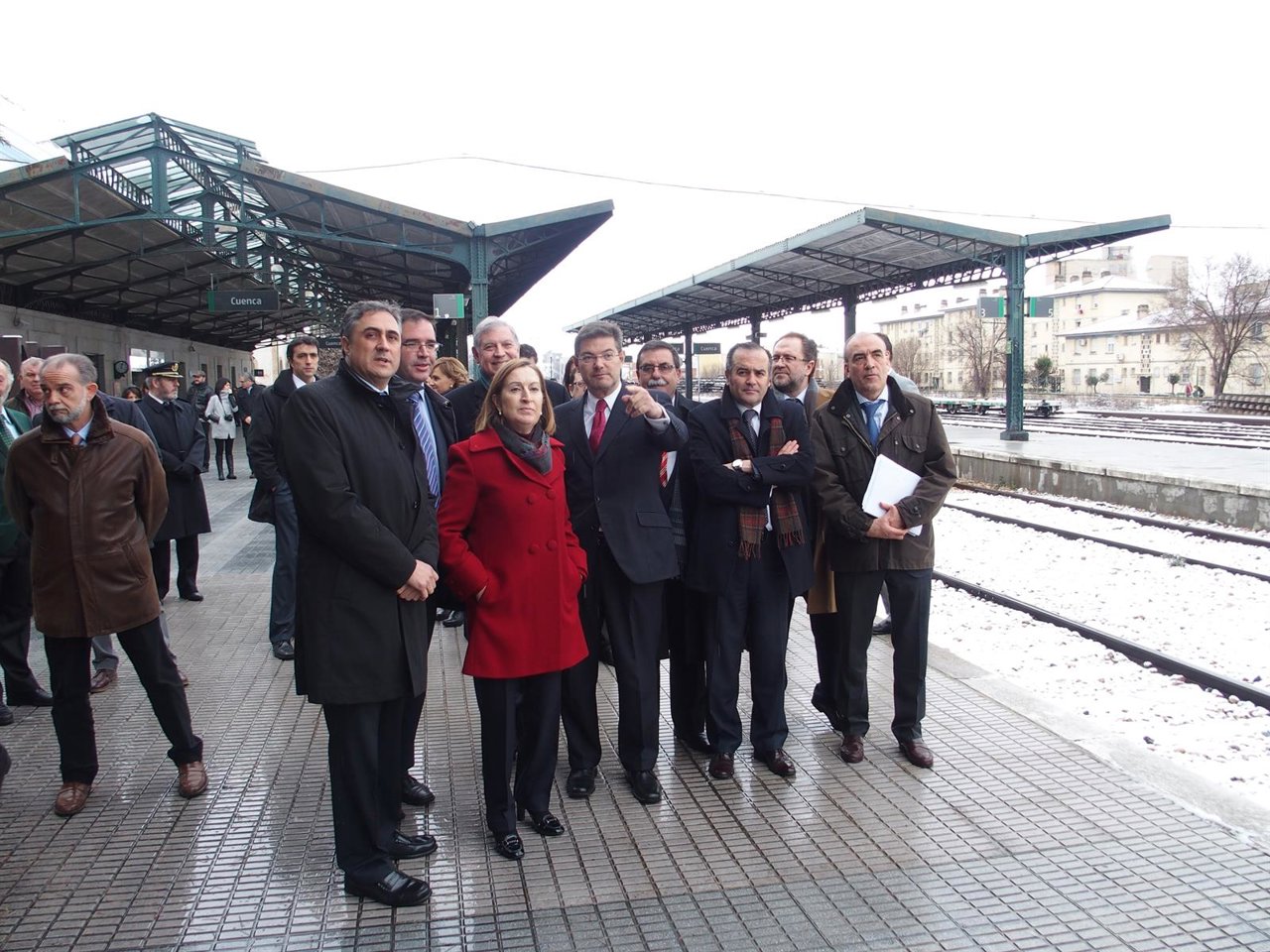 Pastor y Catalá en la estación de Cuenca
