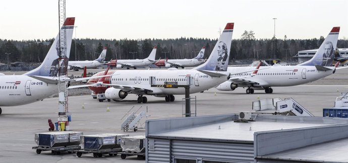 Aviones en el aeropuerto Arlanda de Estocolmo