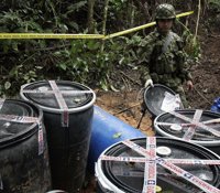 Hallan un depósito clandestino del ELN con 1.500 kilos de explosivos en Colombia