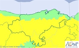Mapa de alertas para este martes