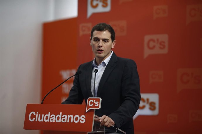Albert Rivera en rueda de prensa