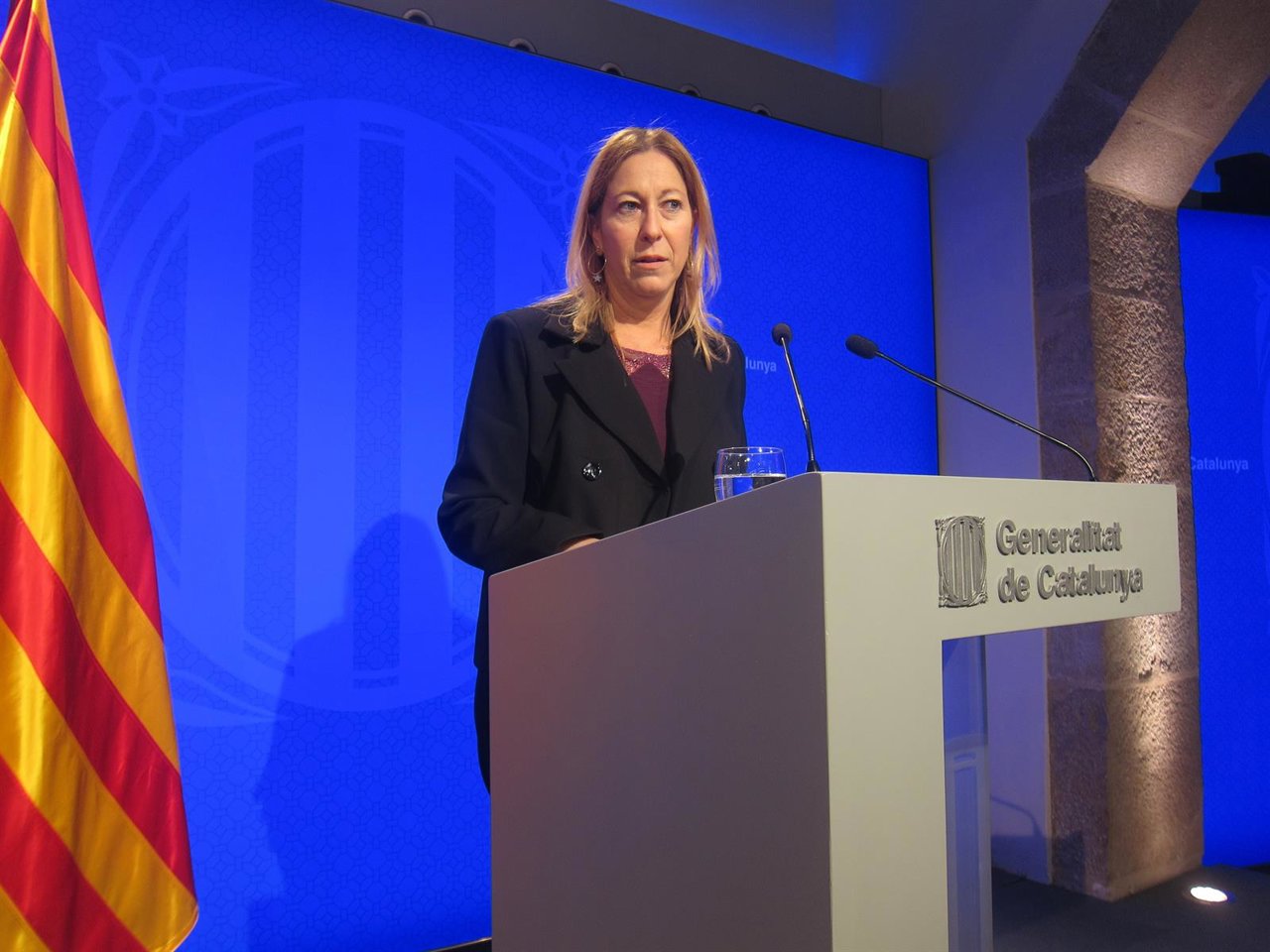 La portavoz del Govern, Neus Munté, en rueda de prensa