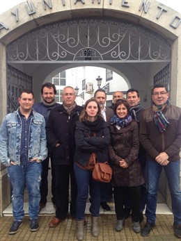 Dirigentes del PSOE de Huelva apoyan a los mineros de la mina de Aguablanca. 