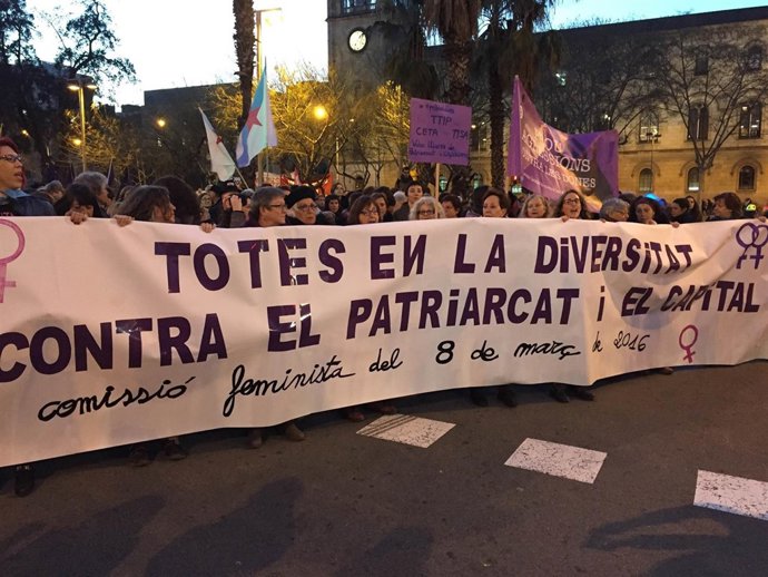 Manifestación del 8 marzo en Barcelona 