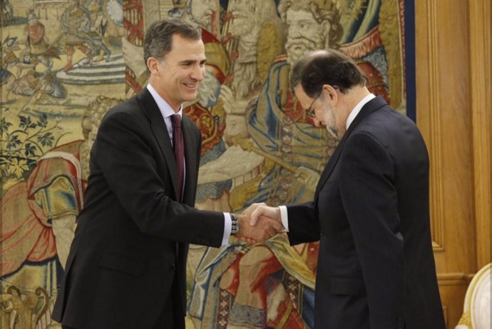 El Rey Felipe VI recibe a Mariano Rajoy