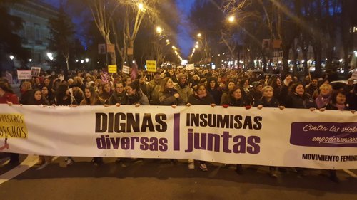Manifestación con motivo del Día de la Mujer en Madrid