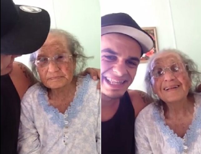 Jarryd Stoneman y su abuela Katie