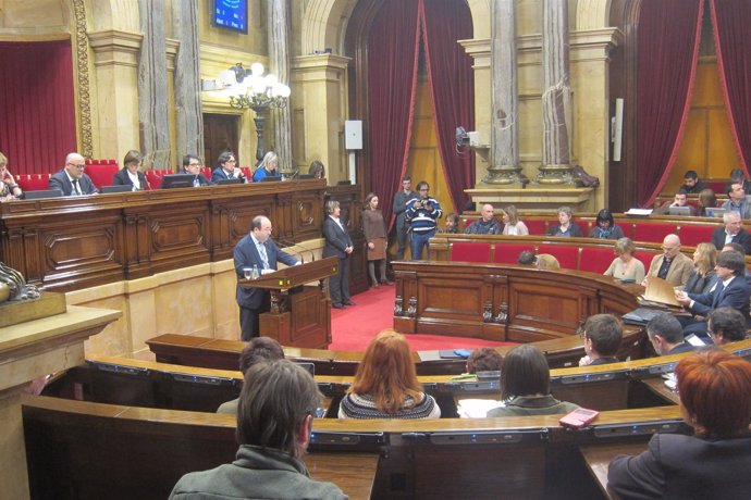 Miquel Iceta (PSC) interviene en el pleno del Parlament