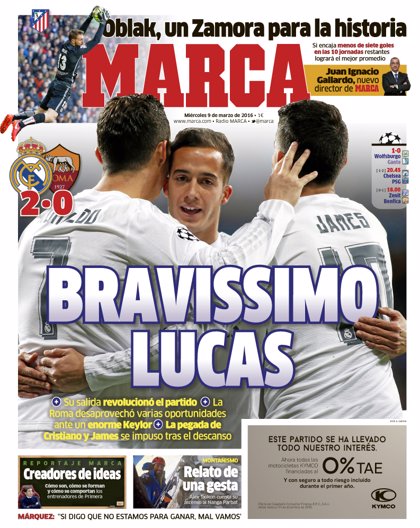 Las portadas de los periódicos deportivos en España de hoy, 9 de marzo