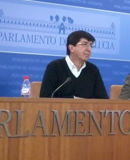 El portavoz de Ciudadanos en el Parlamento andaluz, Juan Marín