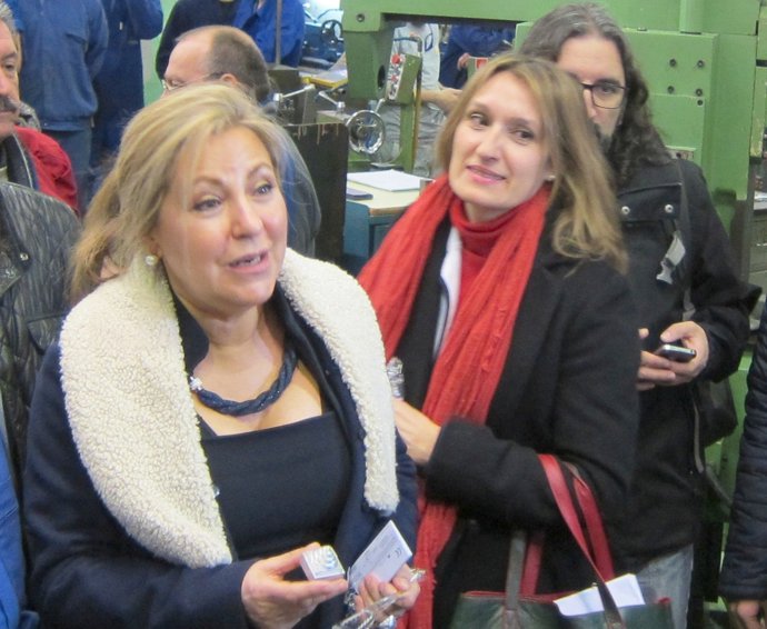 Rosa Valdeón durante su visita al Juan de Herrera