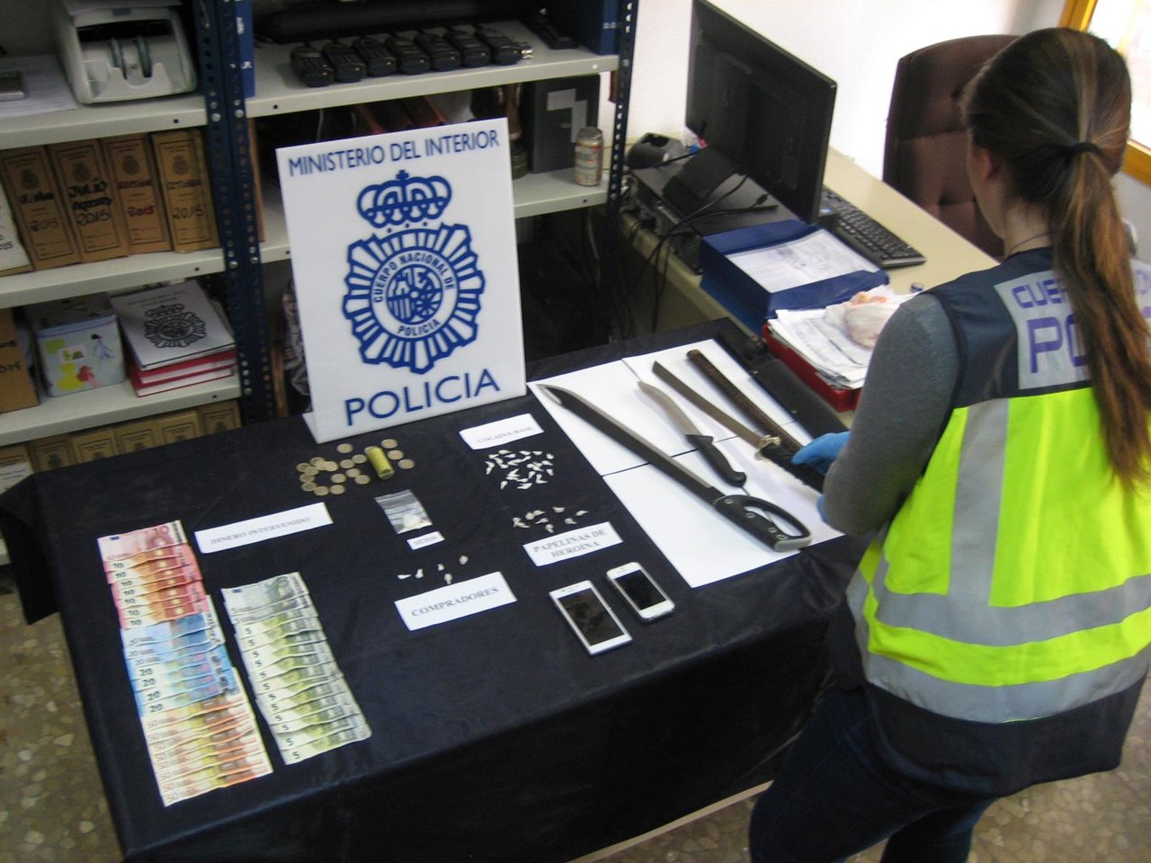 Objetos intervenidos por la Policía Nacional en Málaga 