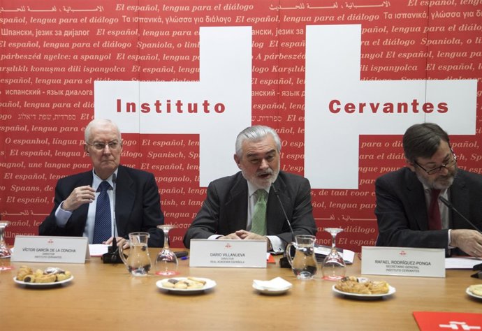 Vìctor García de la Concha, Darío Villanueva y Rafael Rodríguez